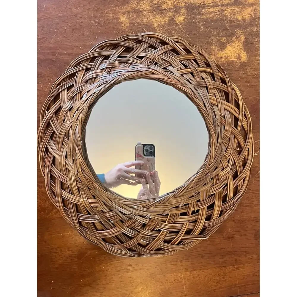 Woven Rattan Wall Mirror